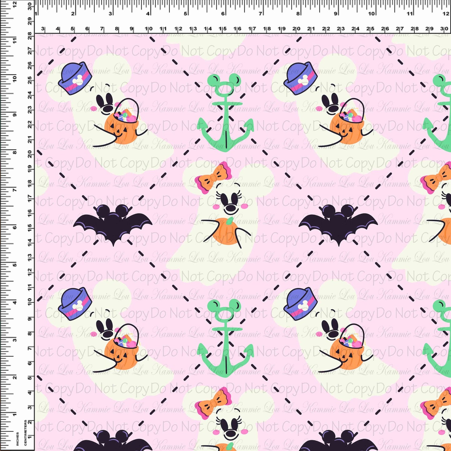 Halloween Cruise - Pink Argyle - Regular Scale