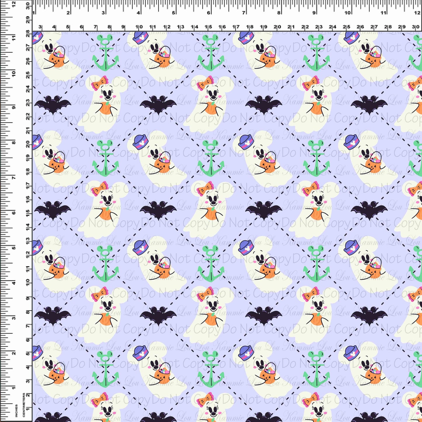 Halloween Cruise - Purple Argyle - Small Scale