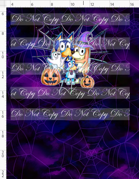 Halloween Heelers-panel-family-blue purple-child