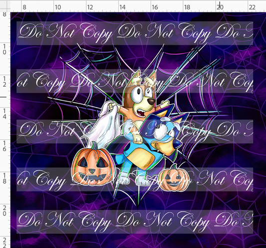 Halloween Heelers-panel-siblings-blue purple-adult