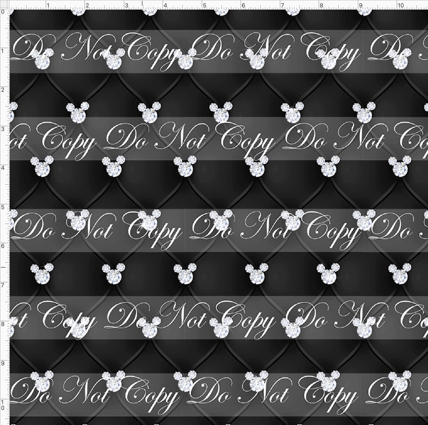 Happily Ever After Wedding-mouse head diamond-black-regular scale