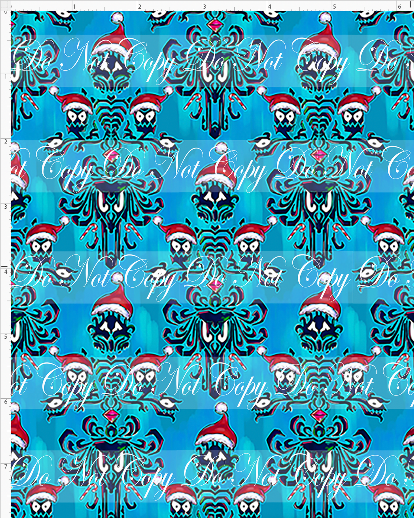 Haunted Christmas - wallpaper - blue