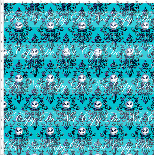 Haunted Jack-wallpaper-Teal-Large Scale