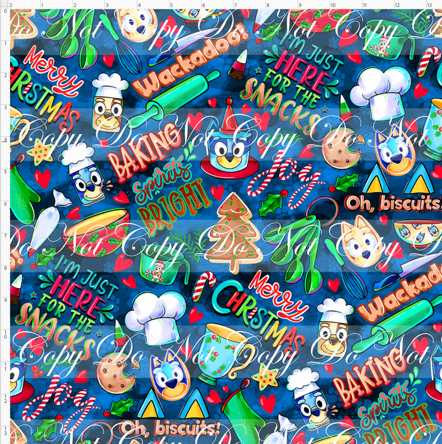 Heeler Holidays - cookies - Navy - REGULAR SCALE