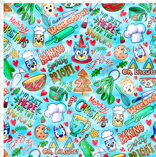 Heeler Holidays - cookies - Sky Blue - SMALL SCALE