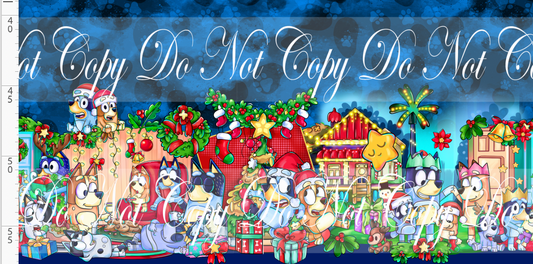 Heeler Holidays - double border - navy