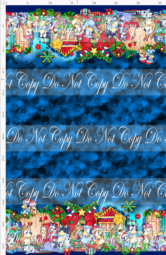 Heeler Holidays - double border - navy