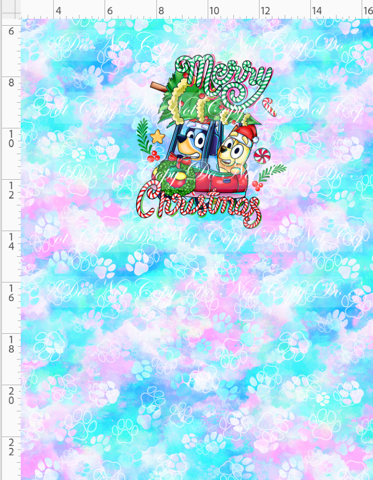 RETAIL LISTING: Heeler Holidays - panel - cotton candy - car - CHILD
