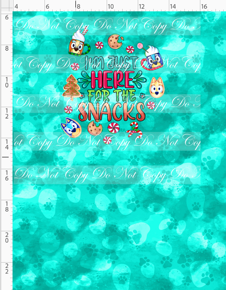 Heeler Holidays - panel - green - snacks - CHILD