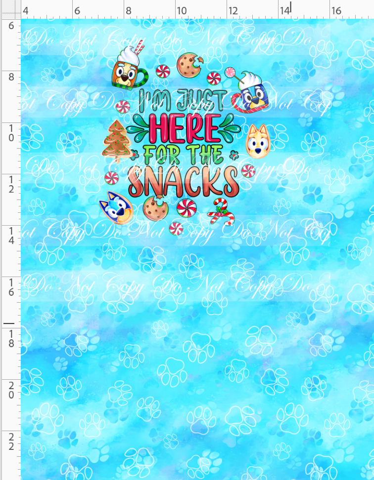 Heeler Holidays - panel - sky blue - snacks - CHILD