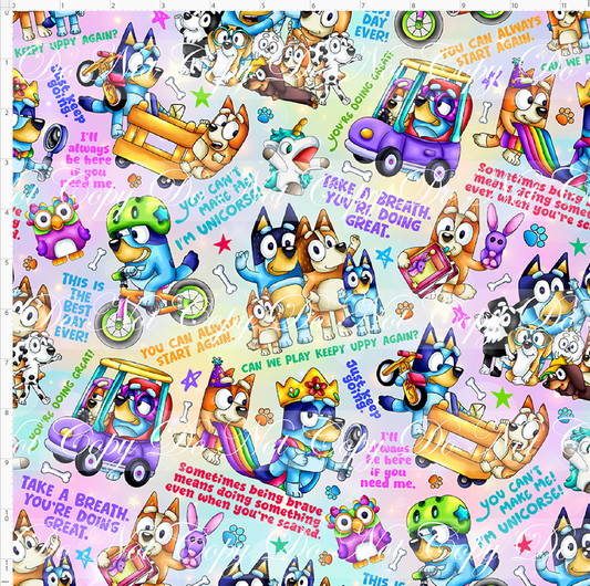 Heeler Life - Words - Regular Scale - Pastel
