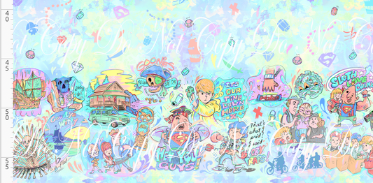 Hey you guys - double Border - colorful plain