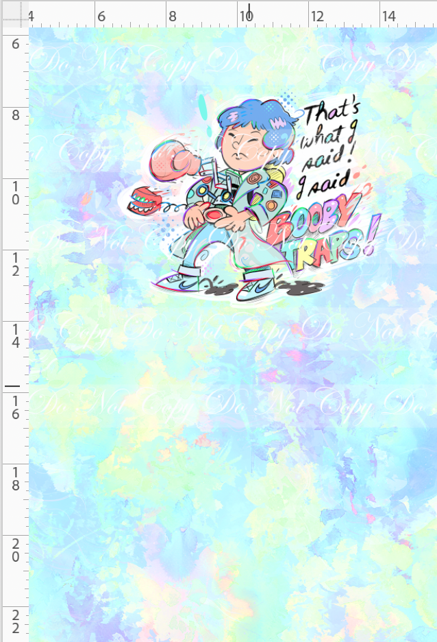 Hey you guys - panel - colorful plain - booby traps - CHILD