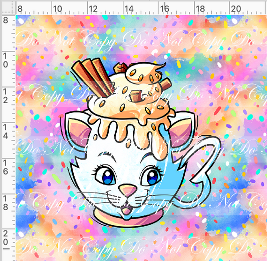 Hot Cocoa - Panel - Colorful - Cat cup - Adult
