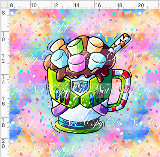 Hot Cocoa - Panel - Colorful - Robot cup - Adult