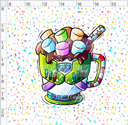 Hot Cocoa - Panel - White - Robot cup - Adult