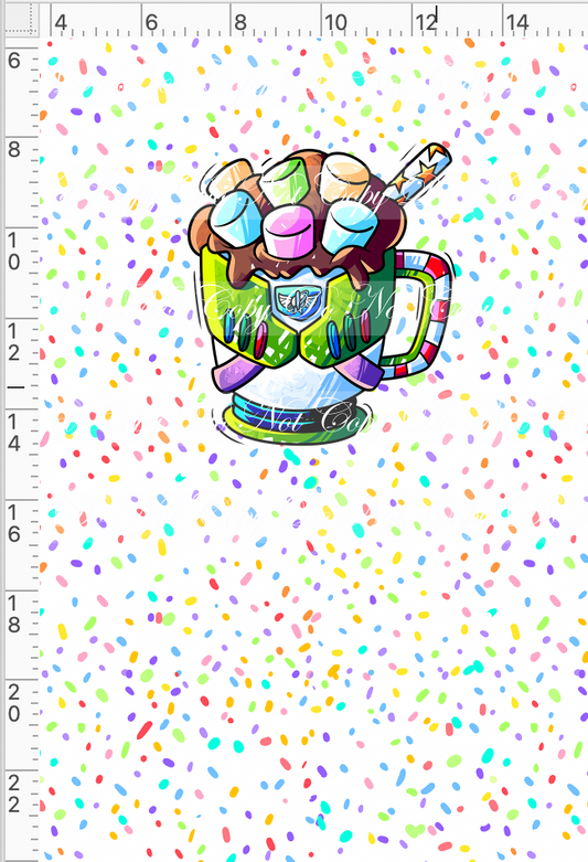 Hot Cocoa - Panel - White - Robot cup - Child