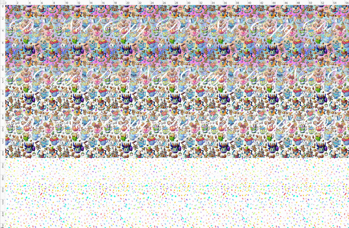 Hot Cocoa - small scale rapport - 3 fabrics
