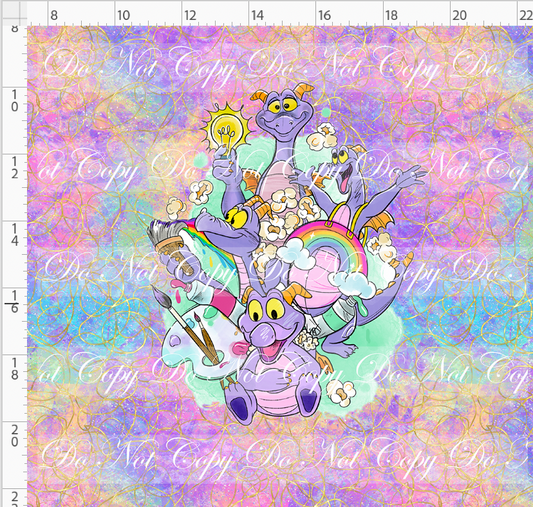 Imagination Dragon - Panel - Rainbow - ADULT