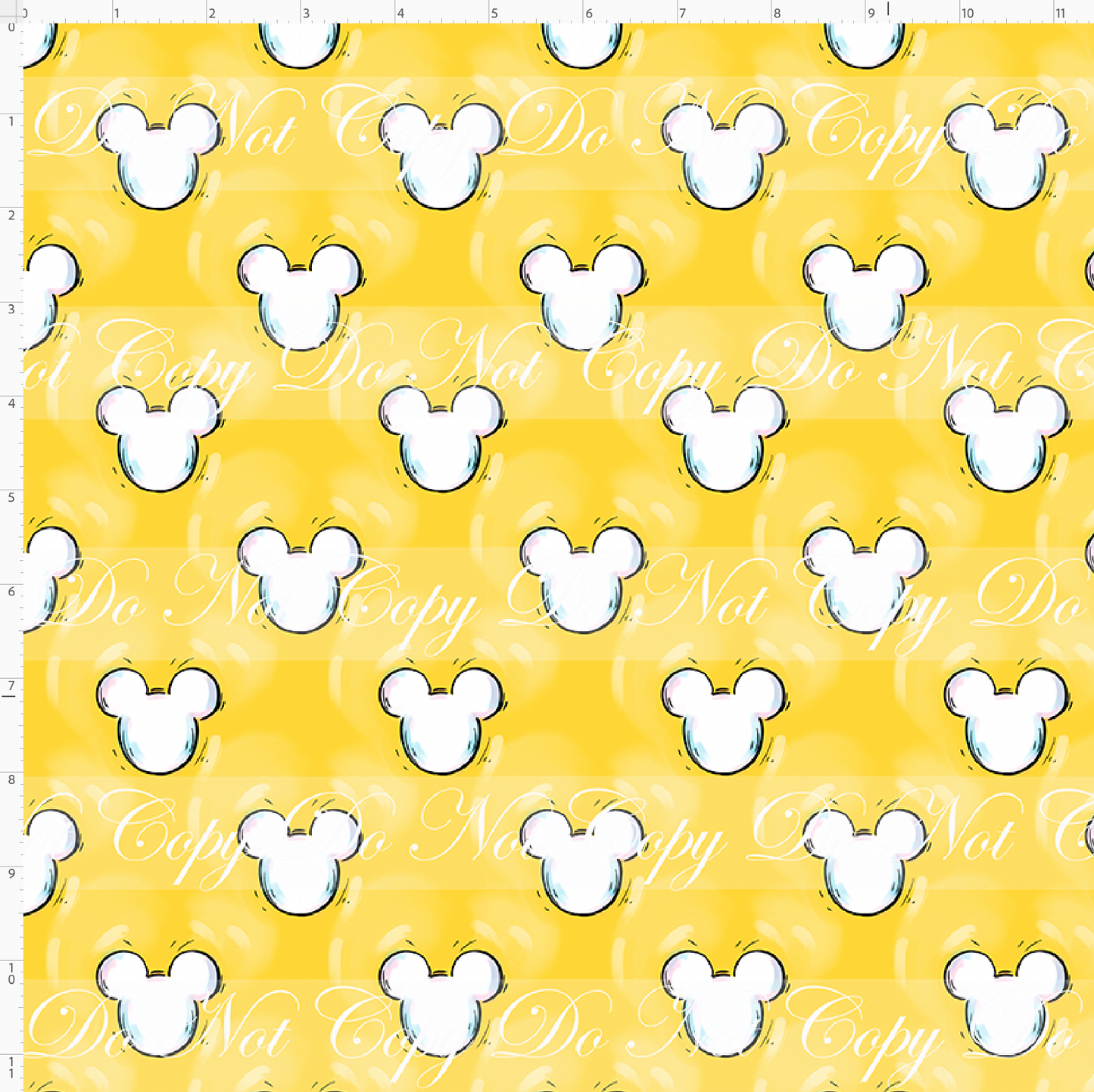 It started with a mouse-mouse heads-1 inch-yellow and white