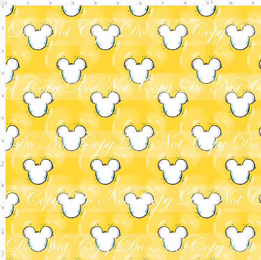 It started with a mouse-mouse heads-1 inch-yellow and white