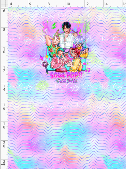 RETAIL LISTING: KPOP Huntrix - Panel - CHILD - 5 boys with elements - Pastel