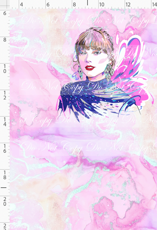 Karma & Chaos-Panel-Blue dress-light pink-child