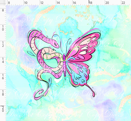 Karma & Chaos-Panel-Butterfly-green blue-adult