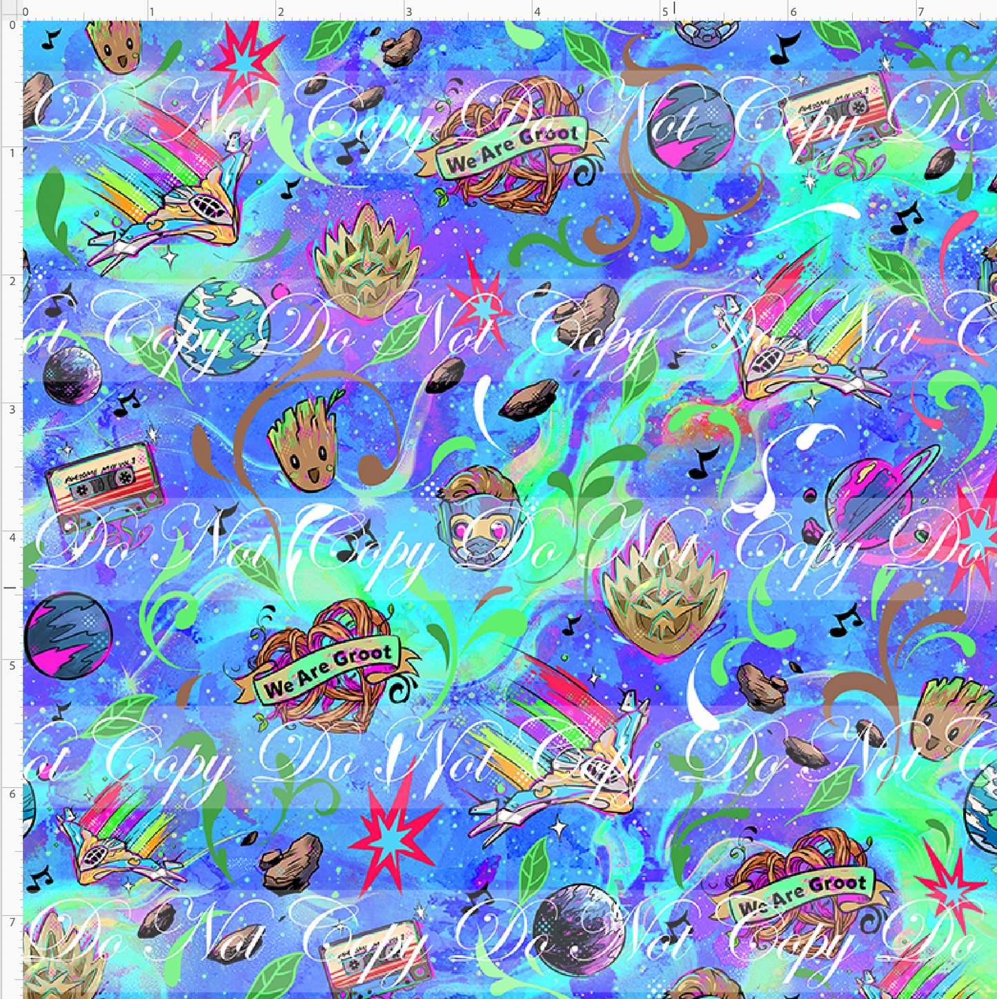 Kawaii Lord of the Galaxy - coordinate - blue - SMALL SCALE