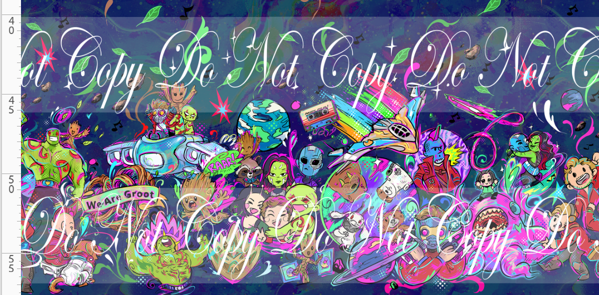 Kawaii Lord of the Galaxy - double border - navy