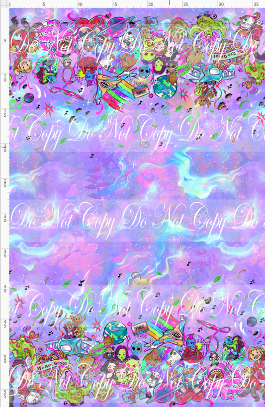 Kawaii Lord of the Galaxy - double border - purple