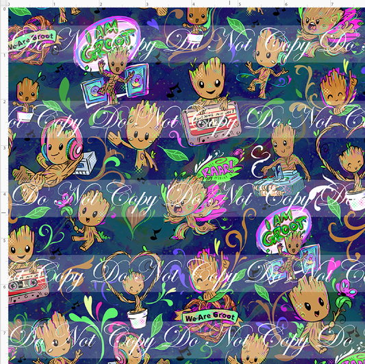 Kawaii Lord of the Galaxy - groot - navy - SMALL SCALE