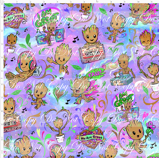 Kawaii Lord of the Galaxy - groot - purple - REGULAR SCALE