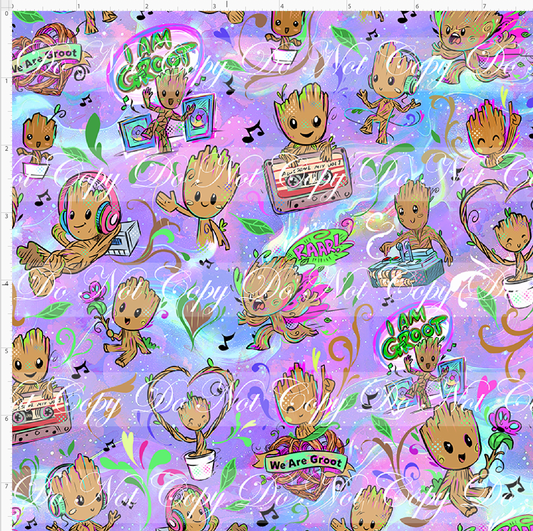 Kawaii Lord of the Galaxy - groot - purple - SMALL SCALE