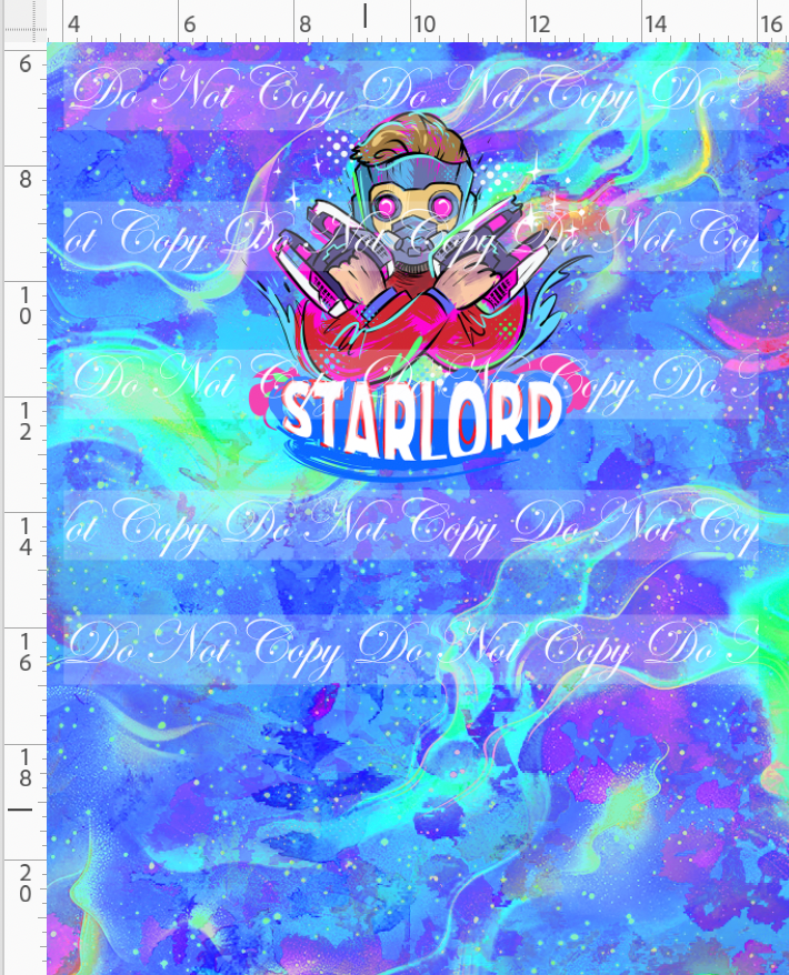 Kawaii Lord of the Galaxy - panel - blue - starlord - CHILD