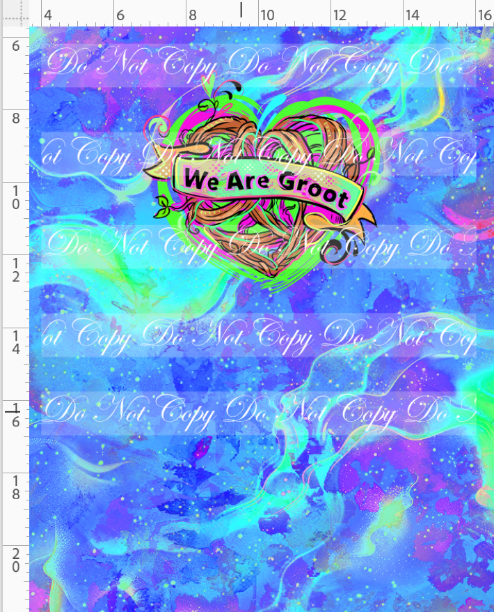 Kawaii Lord of the Galaxy - panel - blue - we are groot - CHILD