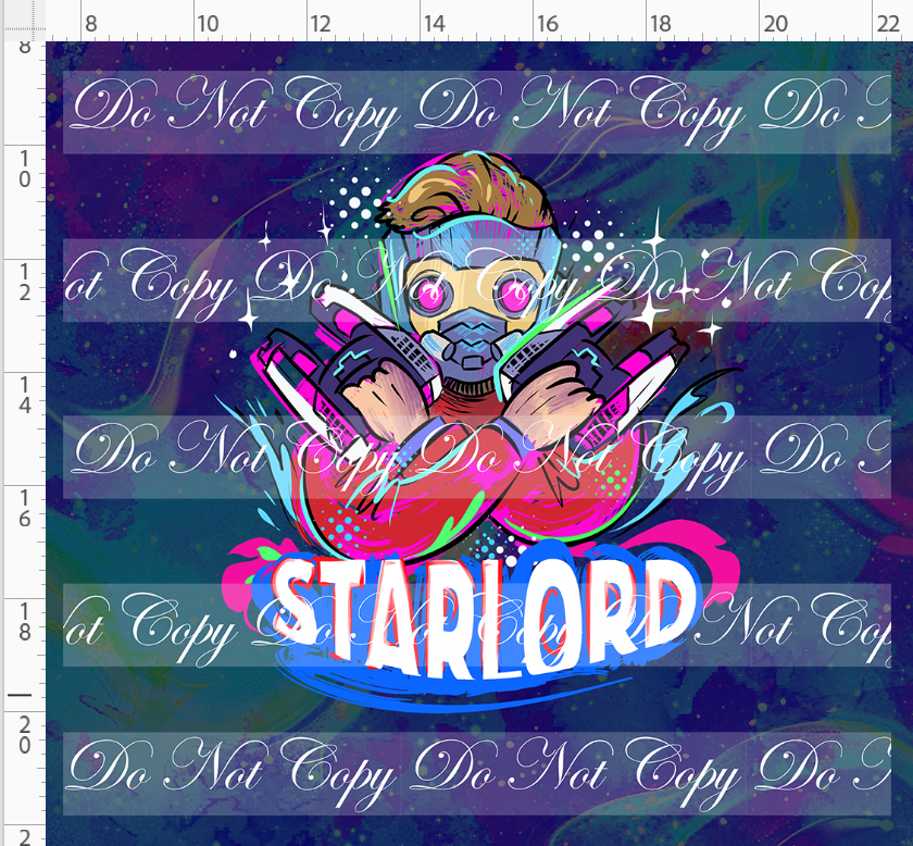 Kawaii Lord of the Galaxy - panel - navy - starlord - ADULT