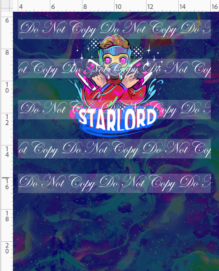 Kawaii Lord of the Galaxy - panel - navy - starlord - CHILD