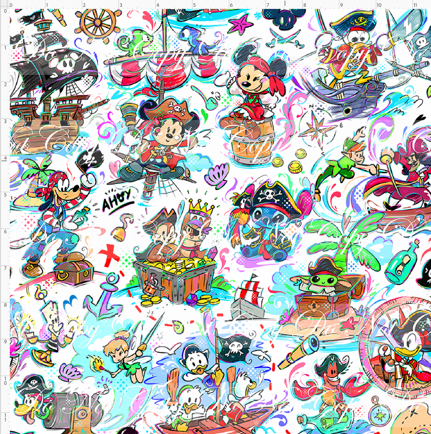 Kawaii Pirates - Main - white - REGULAR SCALE