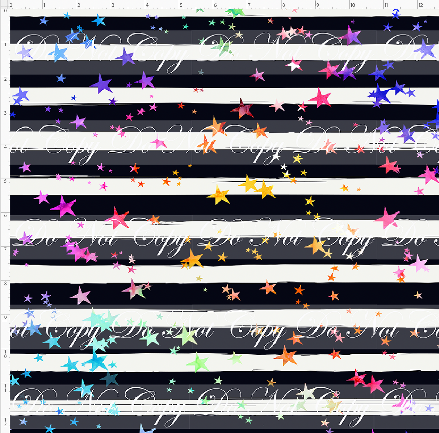 Kawaii Pirates - black stripe with stars