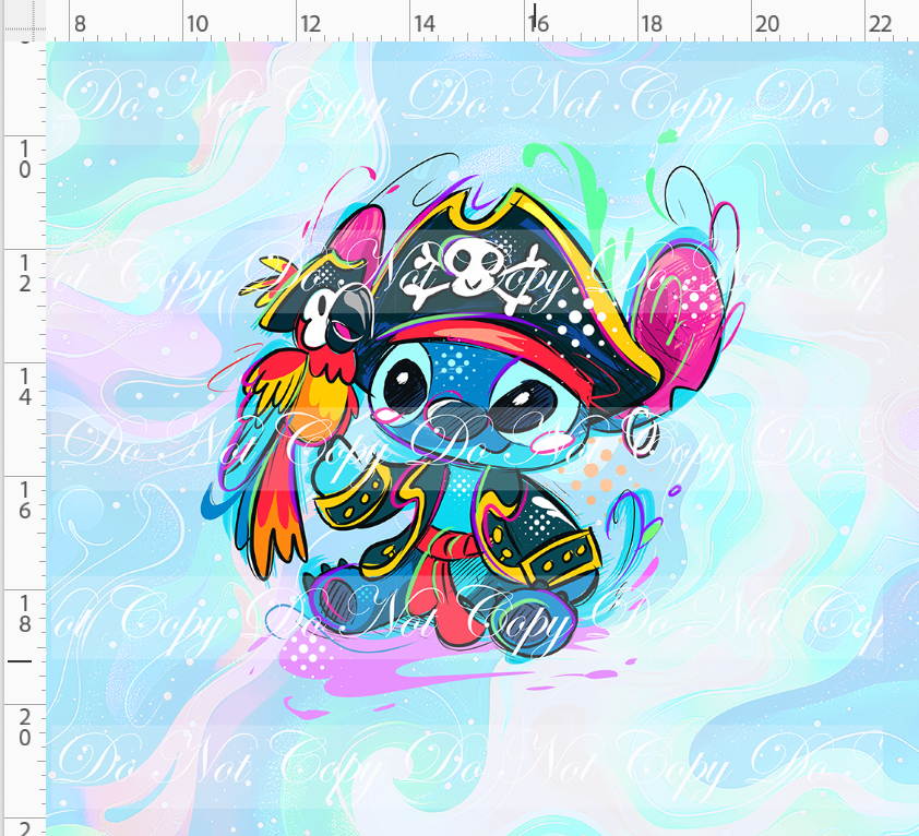 Kawaii Pirates - panel - 626 - pastel - ADULT