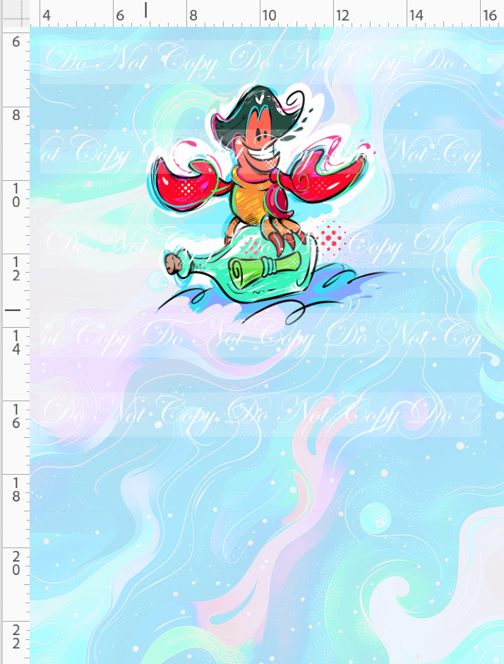 Kawaii Pirates - panel - Lobster - pastel - CHILD