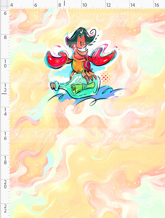 Kawaii Pirates - panel - Lobster - tan - CHILD