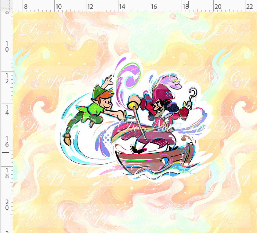 Kawaii Pirates - panel - Peter - tan - ADULT