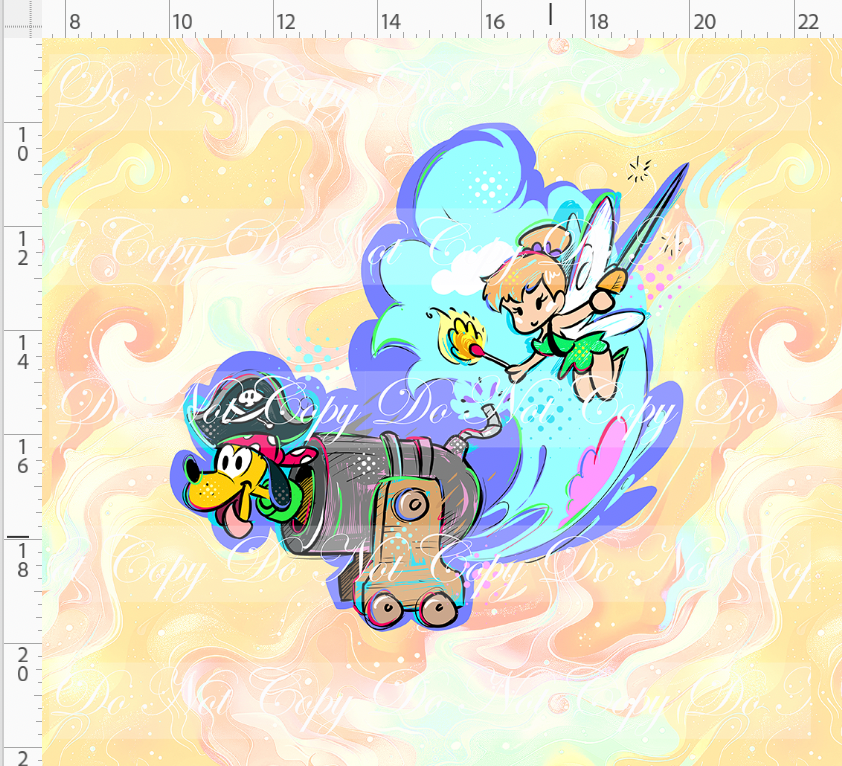 Kawaii Pirates - panel - Tink - tan - ADULT