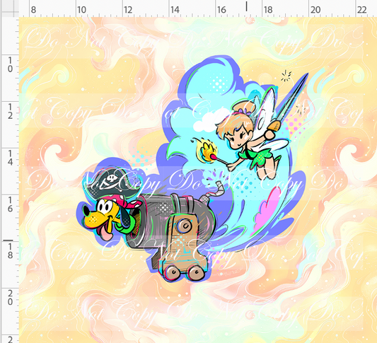 Kawaii Pirates - panel - Tink - tan - ADULT