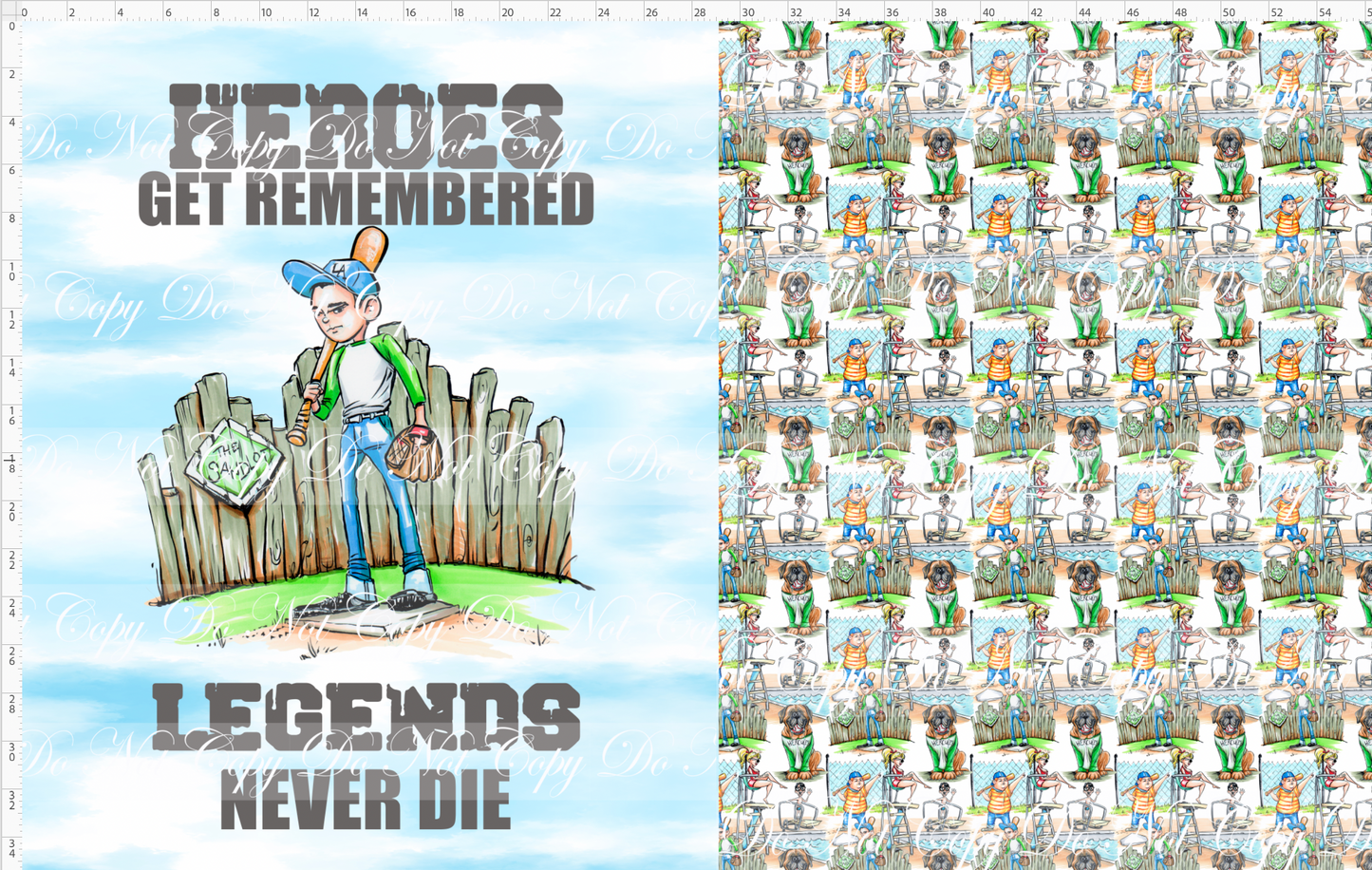 Legends Never Die - Childrens Blanket Panel 58W x 36H