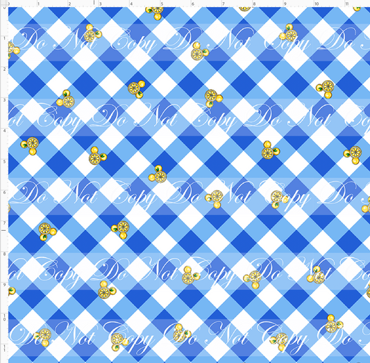 Lemon Drop Mouse - Gingham - Blue