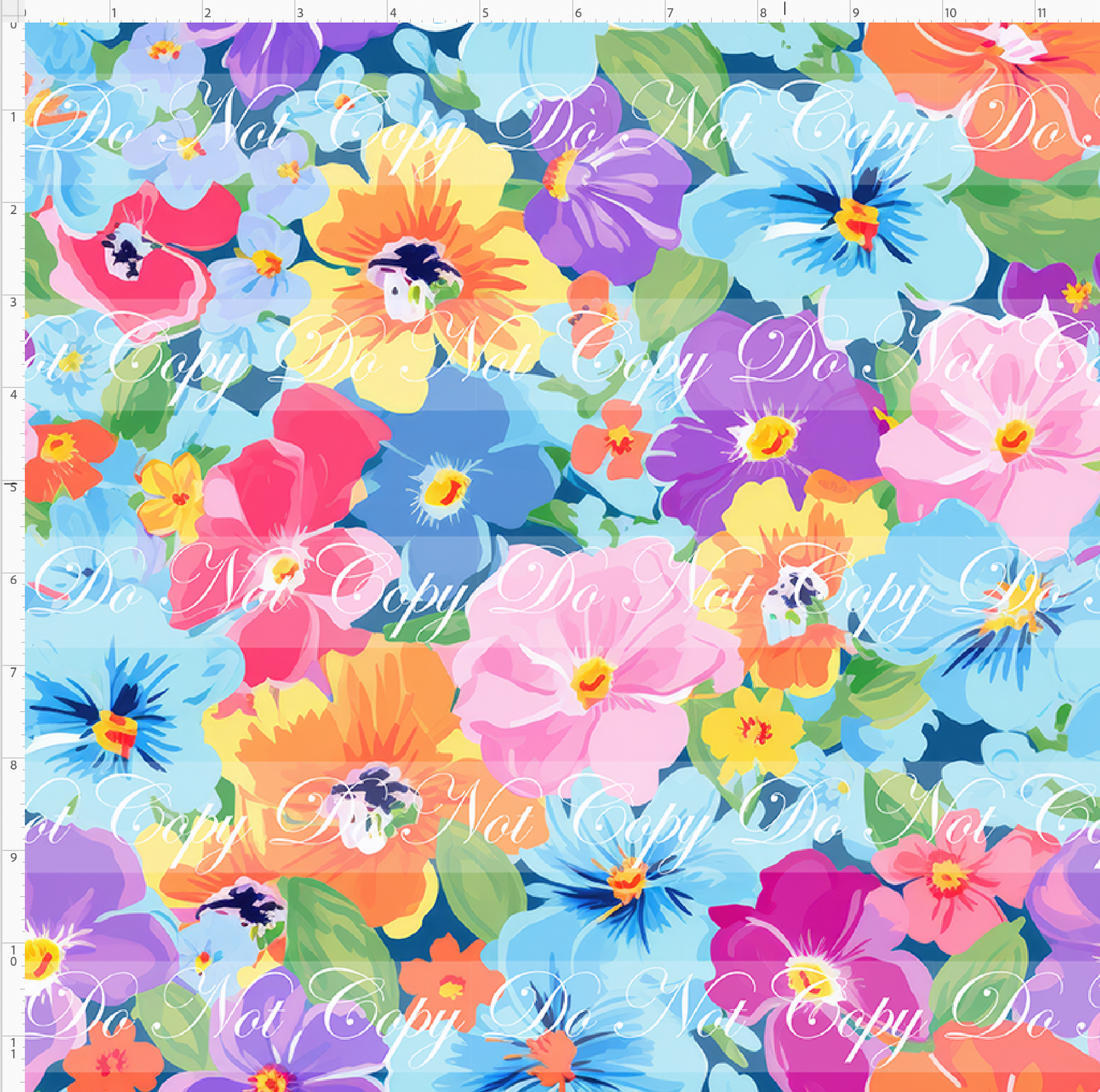 Lilac & Linen - Pansy on Navy