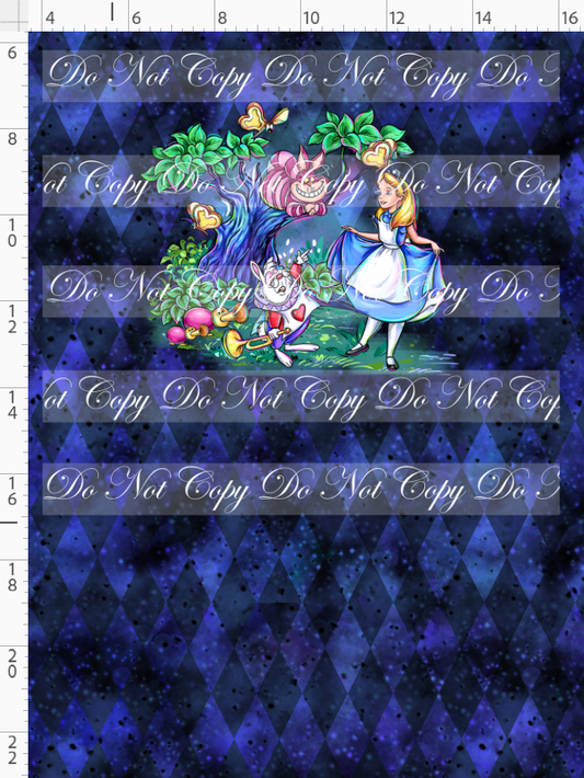 Lost in Wonderland-Panel-Main Character-Navy Black-child